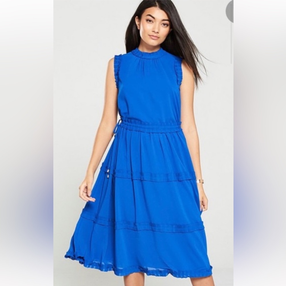 Ted Baker Tie Waist MIDI Dress Sz 4